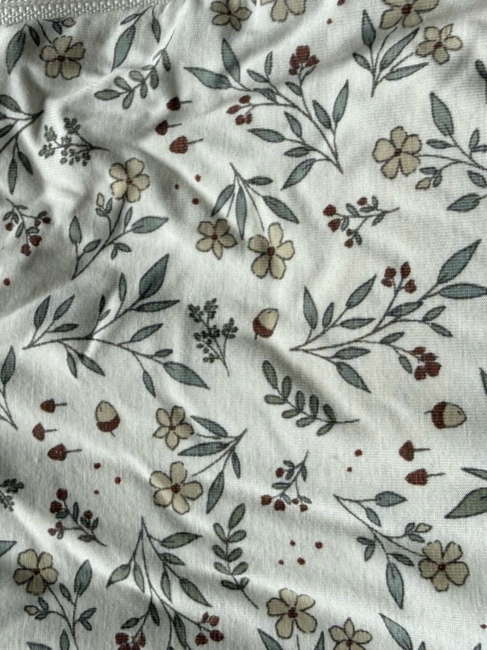 6-12 Month Footie Bundle, Hidden Snap Pinstripes + Zip Woodland Floral - Picture 9 of 10